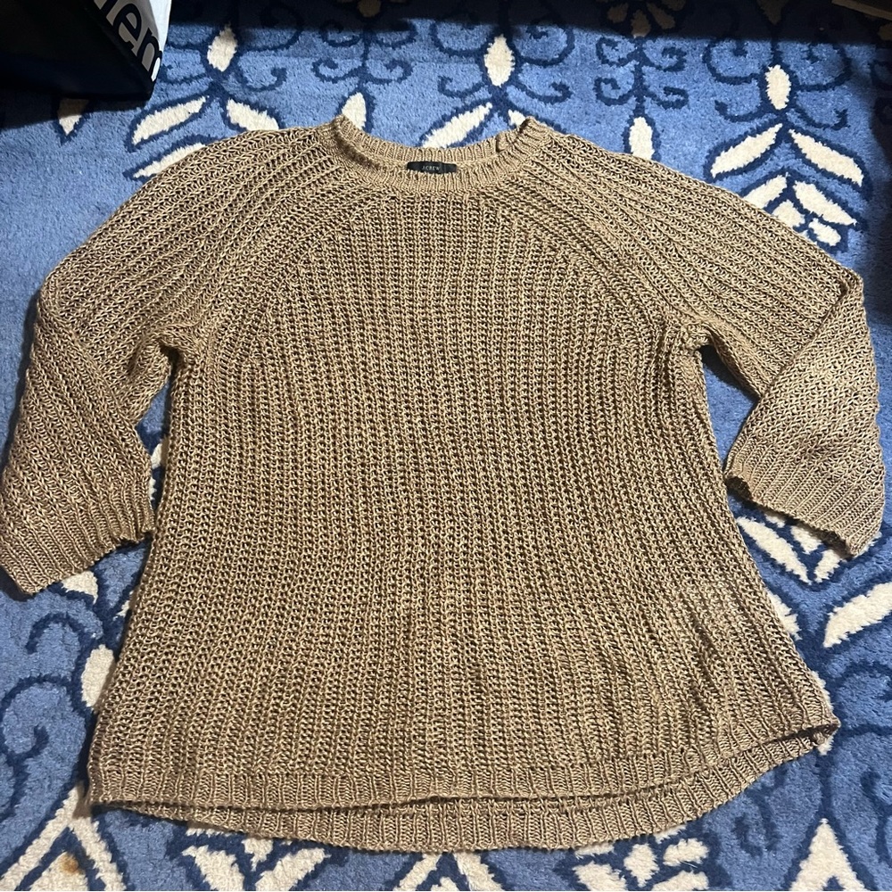 J Crew Linen Beach Sweater